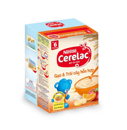 Bột ăn dặm Nestle gạo và trái cây hỗn hợp 200g (6 tháng)