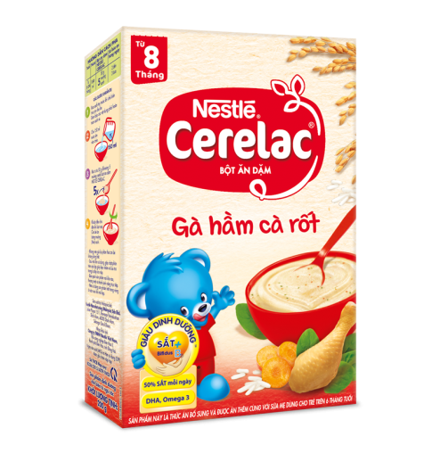 Bột ăn dặm Nestle Gà hầm cà rốt 200g (8 tháng)