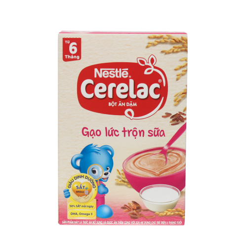 Bột ăn dặm Nestle gạo lức trộn sữa 200g (6 tháng)