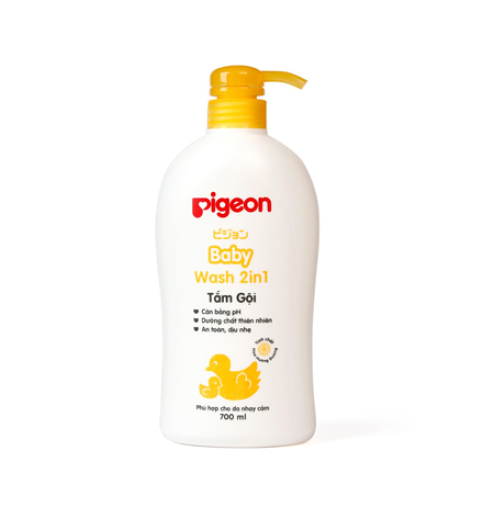 Dầu tắm gội pigeon 700ml vàng