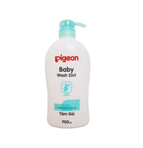 Dầu tắm gội pigeon 700ml xanh