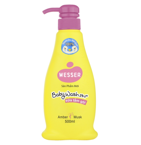 Tắm gội Wesser 500ml Hồng