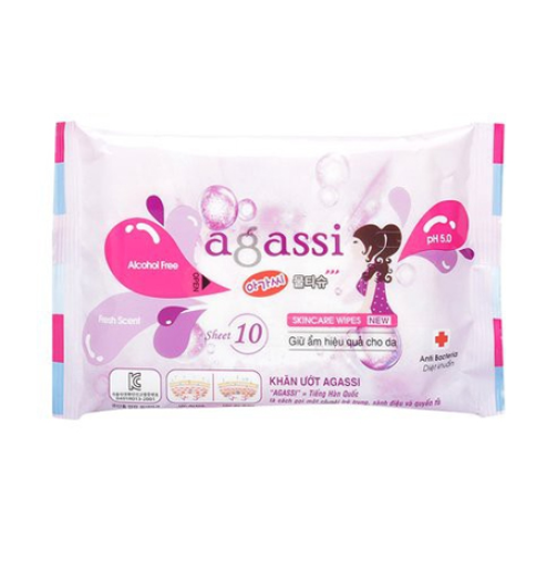 Khăn ướt Agassi 20 tờ tím