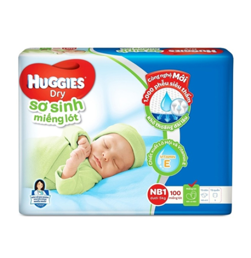 Miếng lót Huggies NB1 100 miếng