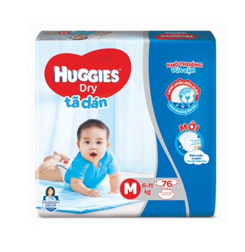 Tã dán Huggies M 76 miếng