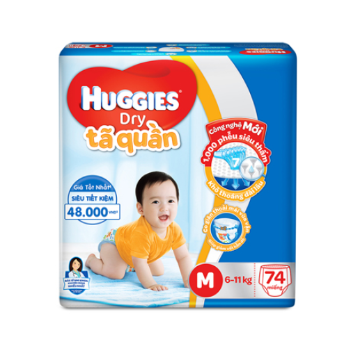 Tã quần Huggies M 74 miếng