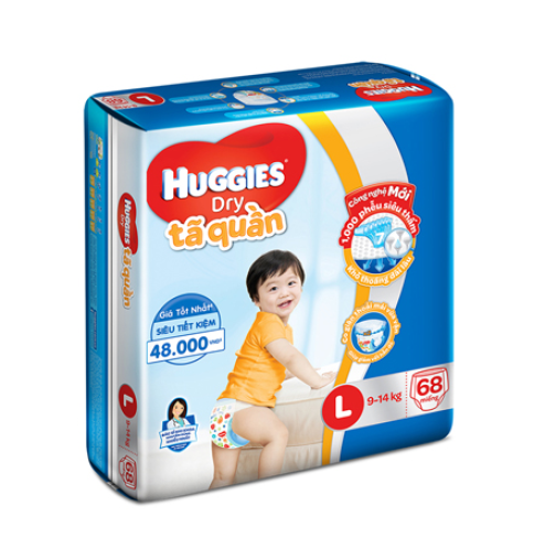 Tã quần Huggies L 68 miếng