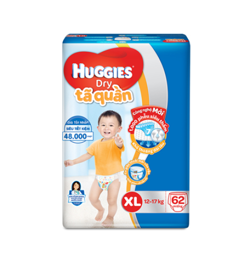 Tã quần Huggies XL 62 miếng