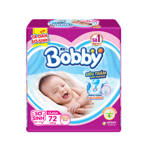 Tã dán Bobby XS 72 miếng