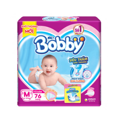 Tã dán Bobby M 76 miếng