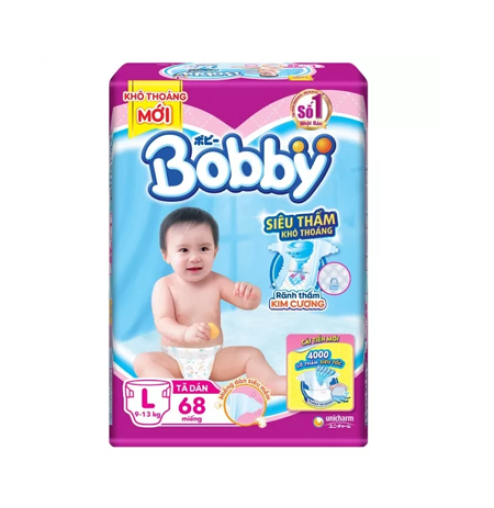 Tã dán Bobby L 68 miếng