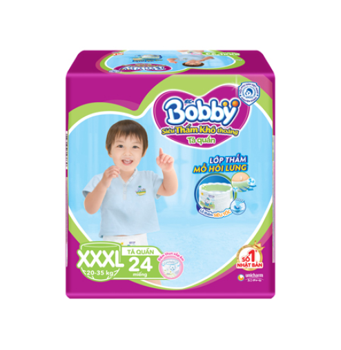 Tã quần Bobby XXXL 24 miếng