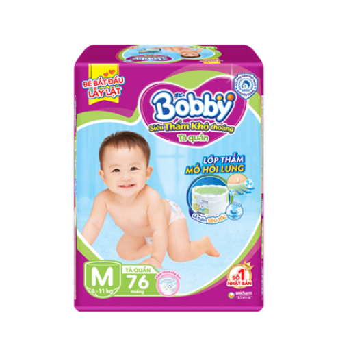 Tã quần Bobby M 76 miếng
