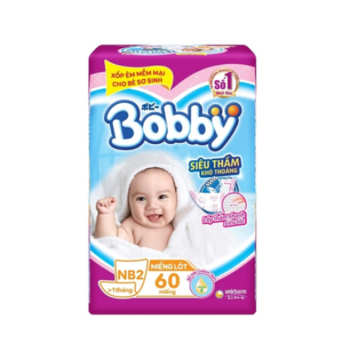 Miếng lót Bobby NB2 60 miếng