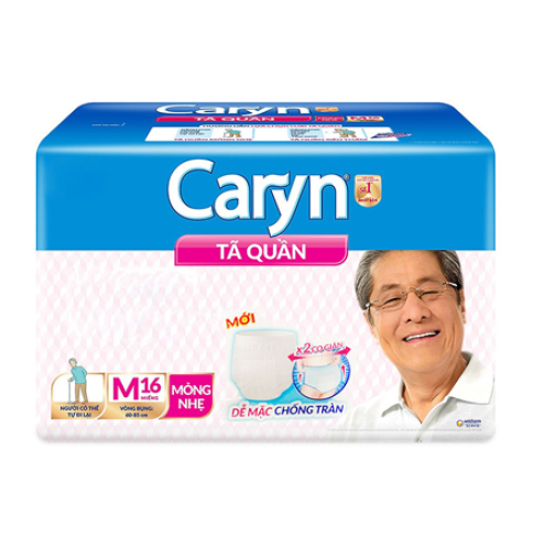 Tã quần Caryn Loại Mỏng Nhẹ M 16 miếng