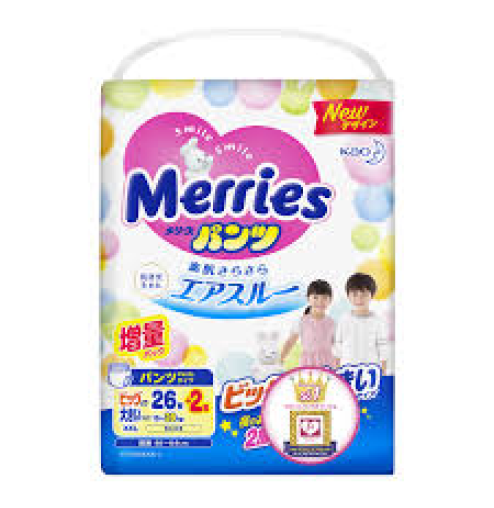 Tã Quần Merries Size XXL 26 miếng