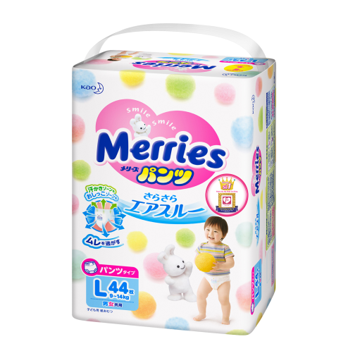 Tã Quần Merries Size L 44 miếng
