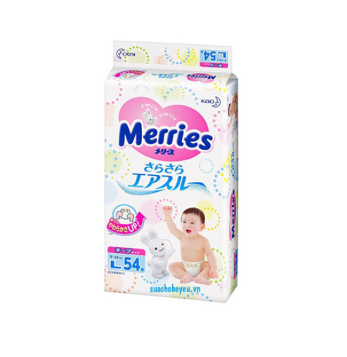 Tã dán Merries Size L 54 miếng