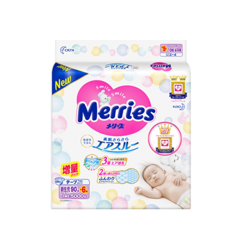 Tã dán Merries size NB 90 miếng
