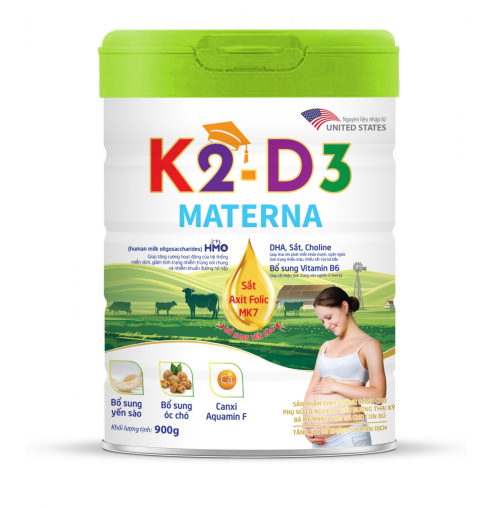 Sữa bột K2-D3 MAMA MATERNA 900g