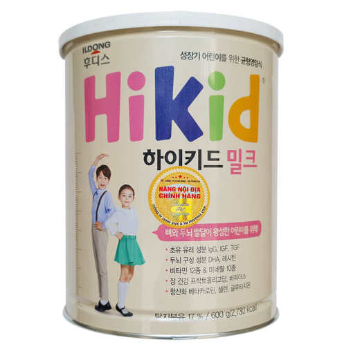 Sữa bột Hikid vị Vani 600g (1 - 9 tuổi)