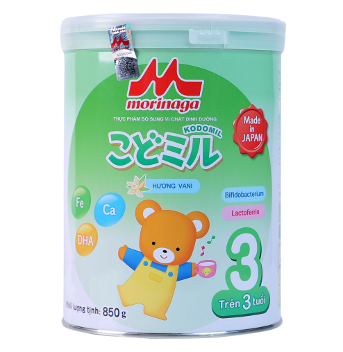 Sữa Morinaga Kodomil số 3 hương vani 850g (Trên 3 tuổi)