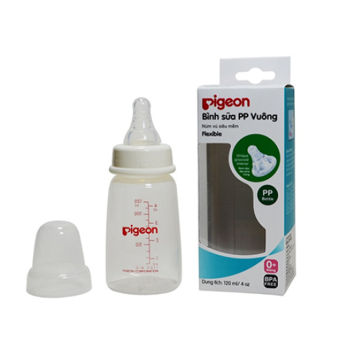 Bình sữa pigeon PP vuông 120ml