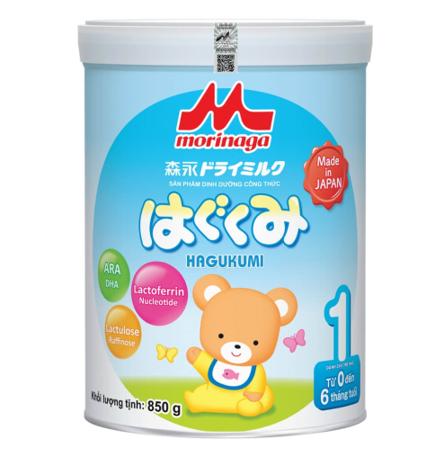 Sữa Morinaga Hagukumi số 1 850g (0 - 6 tháng)