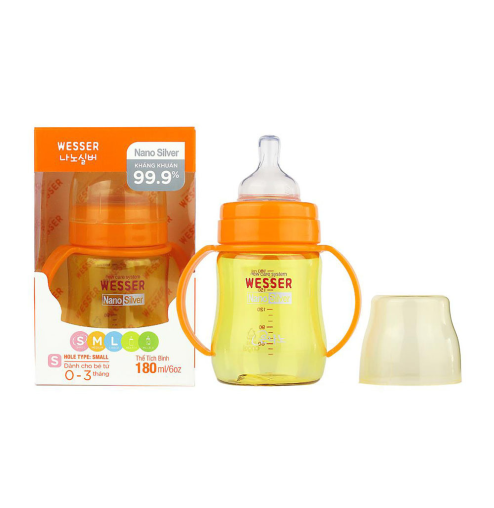 Bình sữa wesser cổ rộng 180ml
