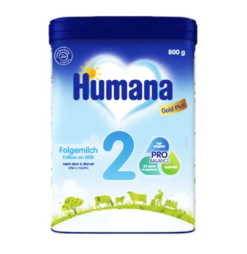 Sữa bột Humana Gold Plus 2 800g (6-24 tháng)